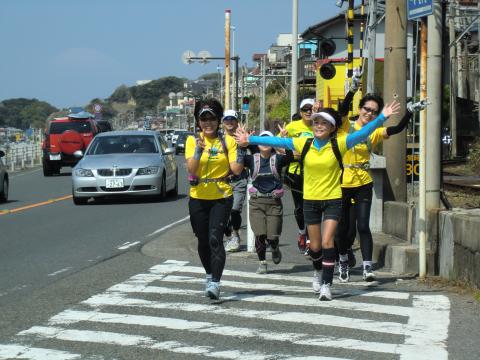 海岸沿いを走るのは楽しいなっと！