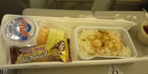 Jararta→Kuala Lunpurのマレーシア航空の朝食
Jakartaでの食事は取引先とだったので撮影できず