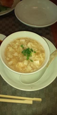 豆腐と生湯葉の海鮮スープ