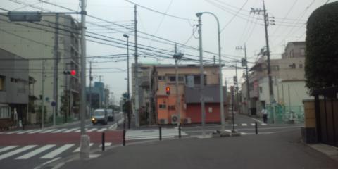 右が津久井道旧街道（今の世田谷通り）
この先多摩川では昭和20年代まで渡し舟で東京に向かっていた
東京側の船着場はRORYの朝ラン出発地点あたりにあった

左が整備中の新街区に沿った道路