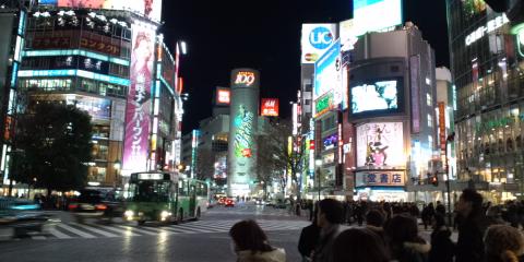 渋谷ハチ公前から１０９方面
ランブロには似つかわない写真