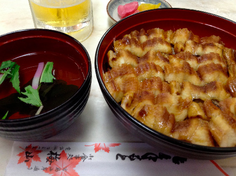 アナゴ丼。上野じゃないけどウマかった。