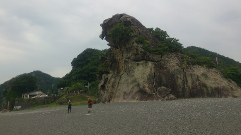 七里御浜の獅子岩