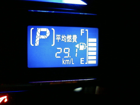リッター29km台･･･(涙)　RUNの前に車の平均燃費の数値に感動･･･