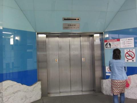 これが人道トンネルに降りるエレベーター。
