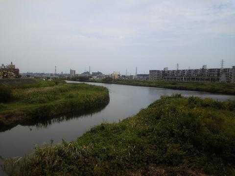 早渕川と鶴見川の合流地点