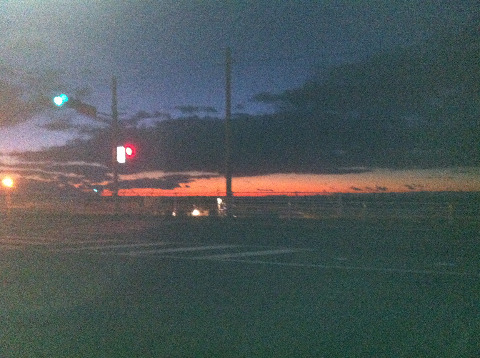 夜明け前散歩、国道６号から四ツ倉港