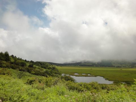 奥霧ヶ峰の先の湿原と牧場で