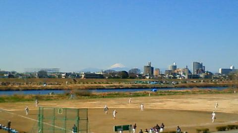 多摩川から富士山もきれいに見えました