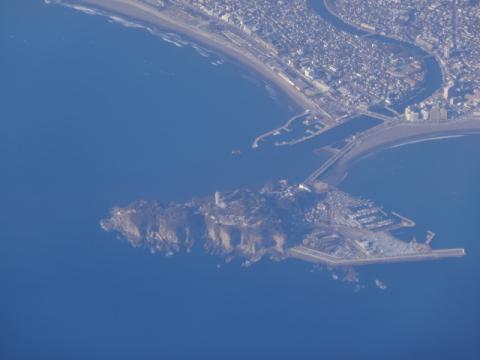 前日JAL919より
江の島がはっきり！