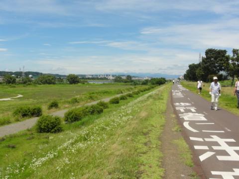 多摩川～
天気はサイコー！
いい景色！