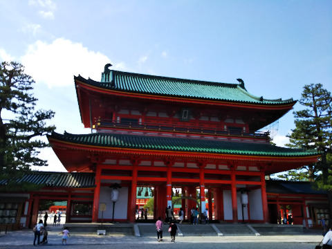 平安神宮　京都マラソンゴール以来の参拝。　