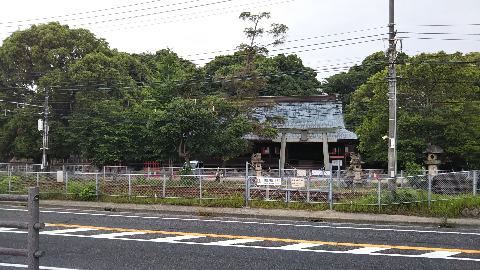 宮島街道側から見た地御前神社