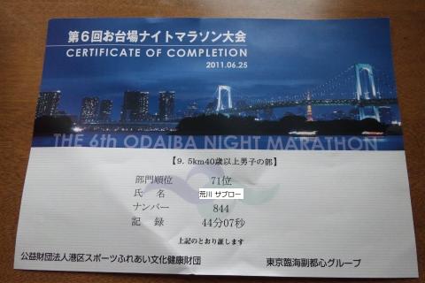 何人中なのかがわからない・・・
10KMだったら46分くらいか。