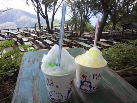 景信山のかき氷は400円です。
残念ながらコスパは一番悪いかな。