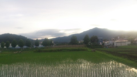 夕食前に時間が取れたので大山を見に15分
