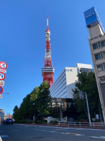 ゴールの東京タワー。再来週も晴れて欲しい。